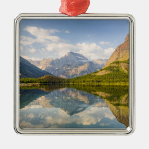 Ornement Métallique Lac Swiftcurrent avec l'hôtel Many Glacier et