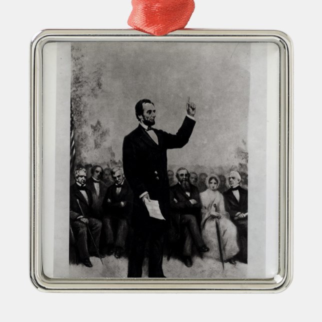 Ornement Métallique L'adresse de Lincoln à Gettysburg, 1895 (Devant)