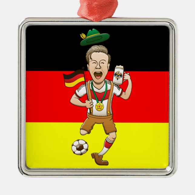 Ornement Métallique L'Allemagne est champion quatre fois du football (Devant)