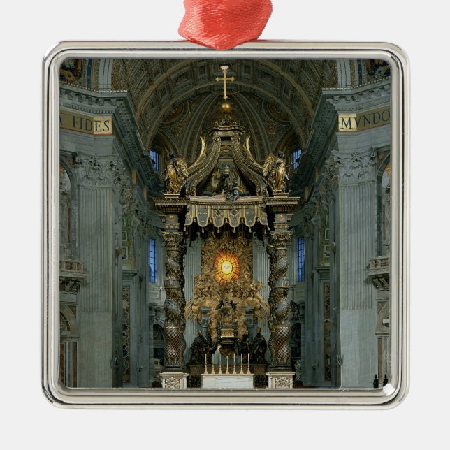 Ornement Métallique Le Baldacchino, le haut autel et la chaise (Devant)