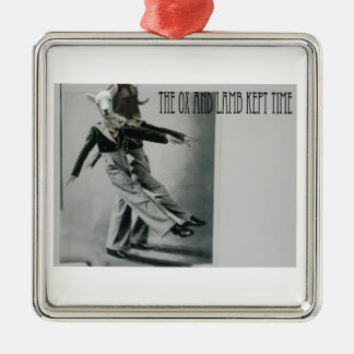 Ornement Métallique Le boeuf et le temps gardé par agneau