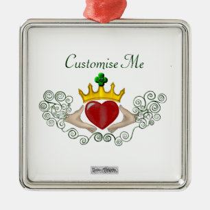 Ornement Métallique Le Claddagh (couleur complète)