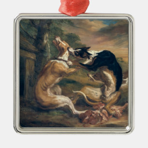 Ornement Métallique Le combat de chien, 1678