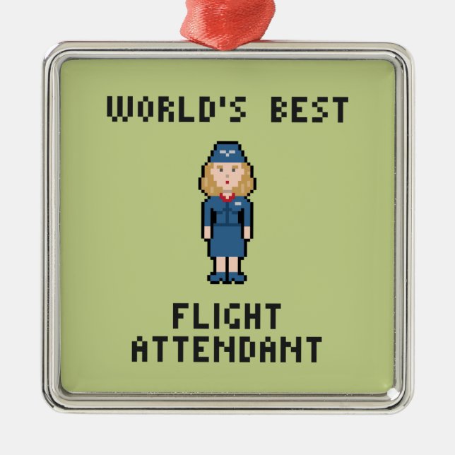 Ornement Métallique Le meilleur steward (hôtesse de l'air) du monde (Devant)
