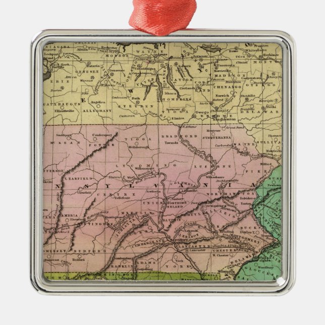 Ornement Métallique Le milieu énonce la carte d'Olney (Devant)
