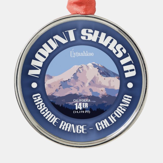 Ornement Métallique Le mont Shasta (Devant)