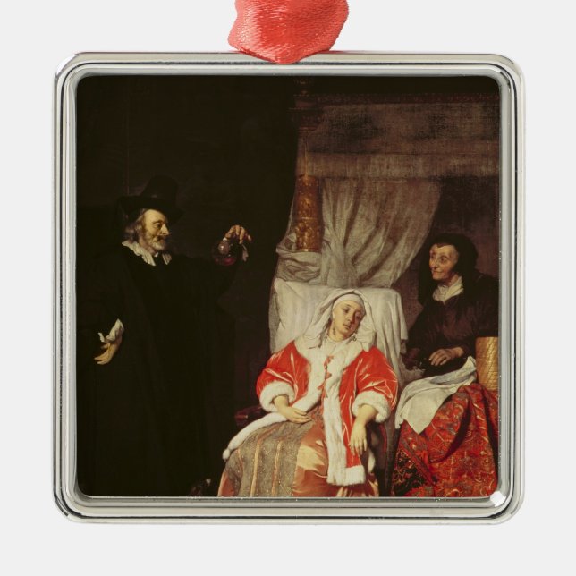Ornement Métallique Le patient et le docteur, 1660s (Devant)