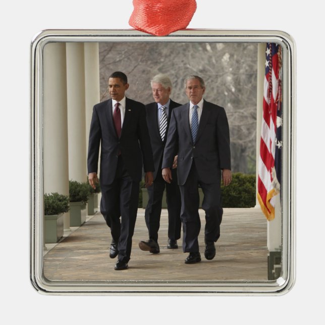 Ornement Métallique Le Président Barack Obama et anciens présidents (Devant)