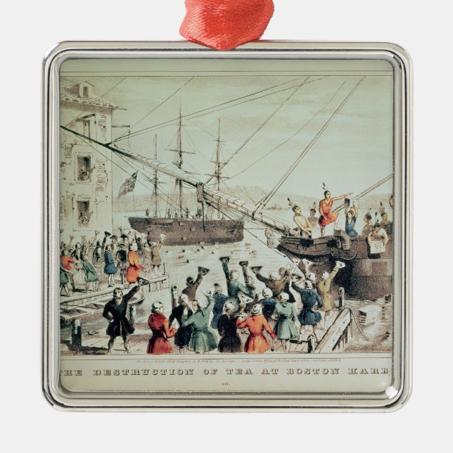 Ornement Métallique Le thé de Boston, 1846 (Devant)