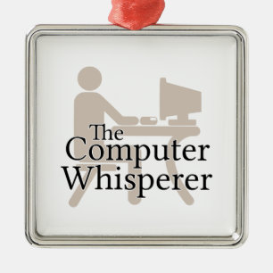 Ornement Métallique Le Whisperer d'ordinateur