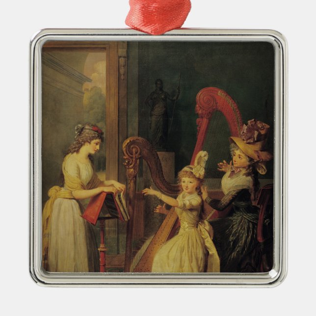 Ornement Métallique Leçon d'harpe donnée par Madame de Genlis (Devant)