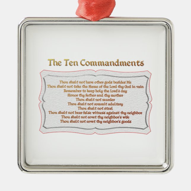 Ornement Métallique Les 10 commandements (Devant)