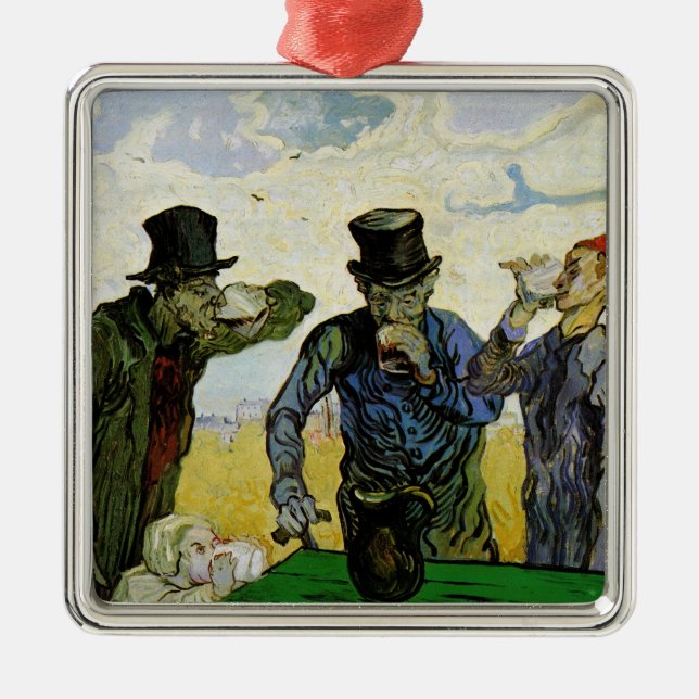 Ornement Métallique Les buveurs de Vincent van Gogh (Devant)