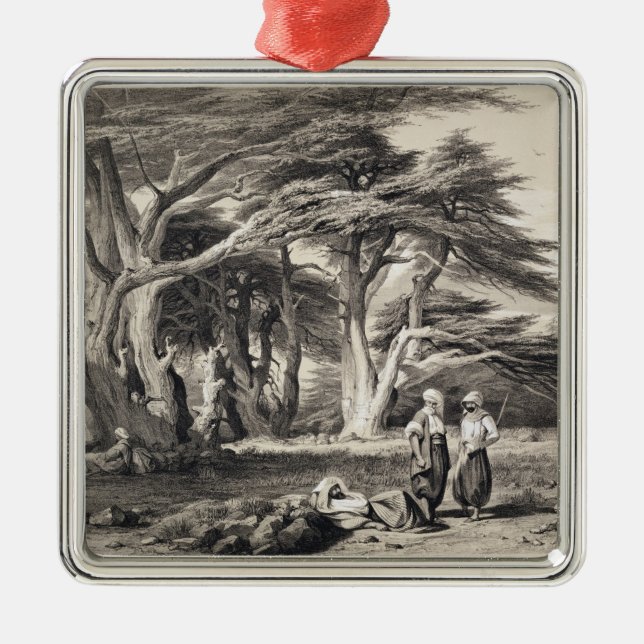 Ornement Métallique Les cèdres du Liban, gravés par Freeman (sépia (Devant)
