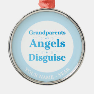 Ornement Métallique Les grands-parents sont des anges dans le