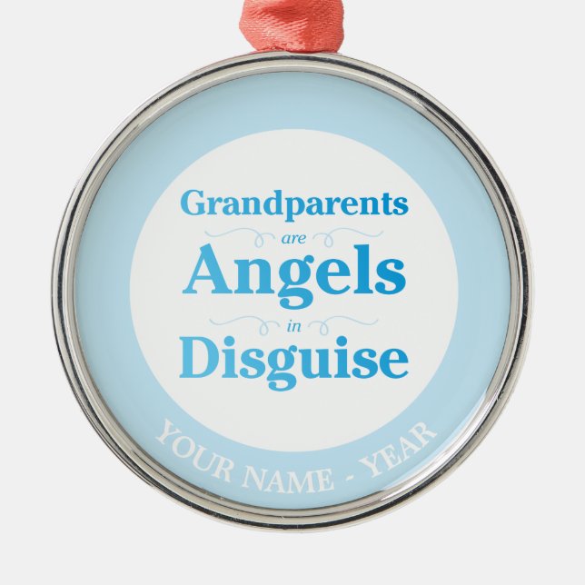 Ornement Métallique Les grands-parents sont des anges dans le (Devant)