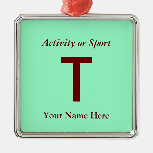 Ornement Métallique Lettre de Varsité du collège ou du secondaire Keep (Devant)