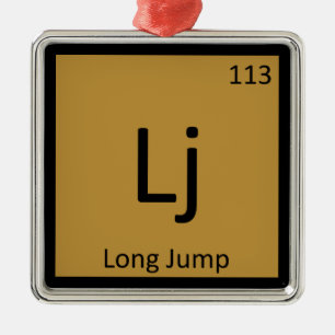 Ornement Métallique Lj - Symbole de chimie de terrain et de piste de v