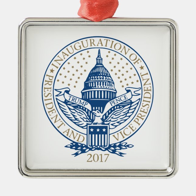 Ornement Métallique Logo 2017 de penny de Donald Trump Mike (Devant)