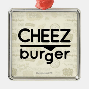 Ornement Métallique Logo de Cheezburger (noir)