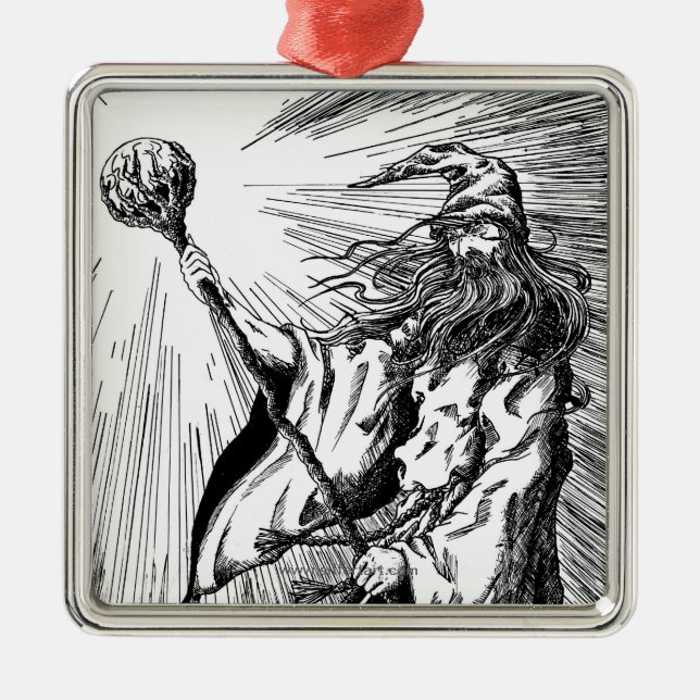 Ornement Métallique Magicien (Devant)