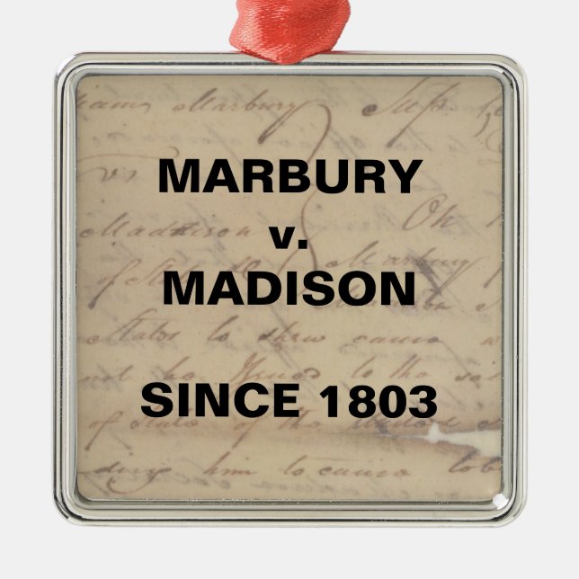 Ornement Métallique Marbury Madison Checks and Balances Resistance (Devant)