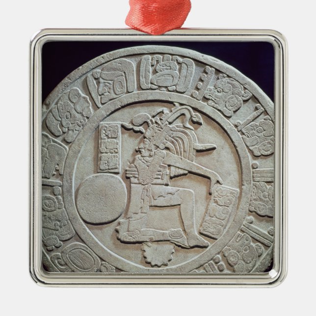Ornement Métallique Marqueur maya de cour de boule, de Chinkultic (Devant)