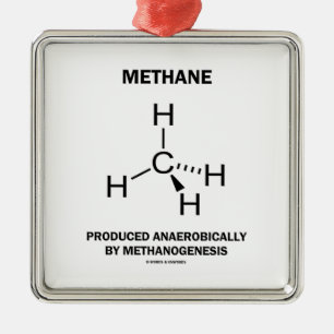 Ornement Métallique Méthane produit dans des conditions anaérobies p