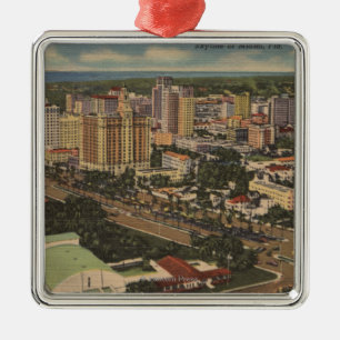 Ornement Métallique Miami, la Floride - vue aérienne du centre ville