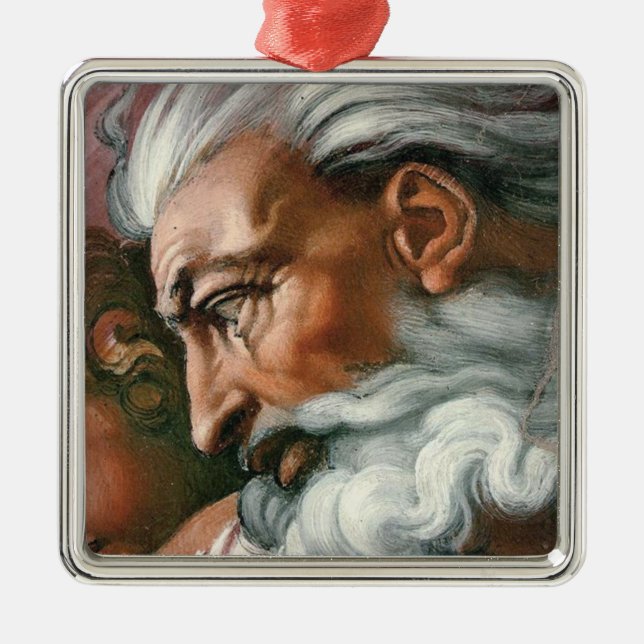 Ornement Métallique Michelangelo Création Adam Dieu Art (Devant)