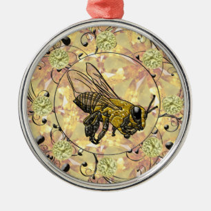 Ornement Métallique Miel Bee