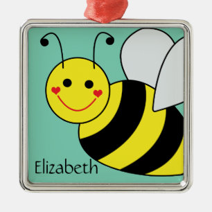 Ornement Métallique Mignon gaffez l'abeille personnalisée