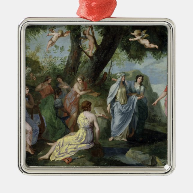 Ornement Métallique Minerva avec les Muses (Devant)