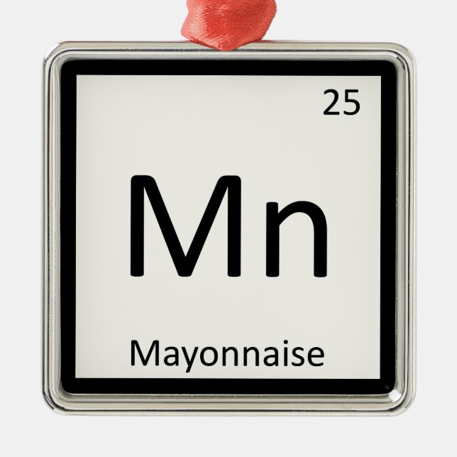 Ornement Métallique Mn - Tableau périodique de la chimie des sédiments (Devant)
