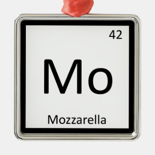 Ornement Métallique Mo - Chimie au fromage Mozzarella Tableau périodi
