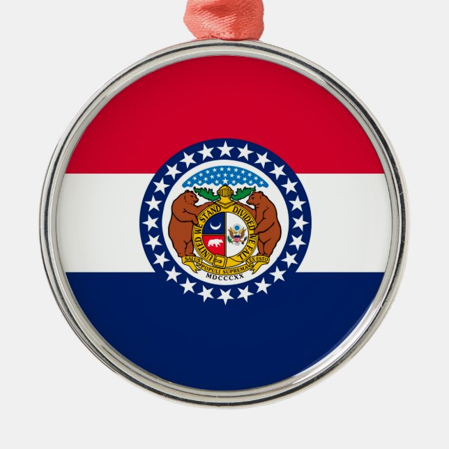 Ornement Métallique Modèle de drapeau d'État du Missouri (Devant)