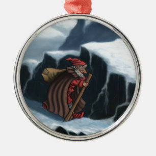 Ornement Métallique montagnes de jeune homme de Noël