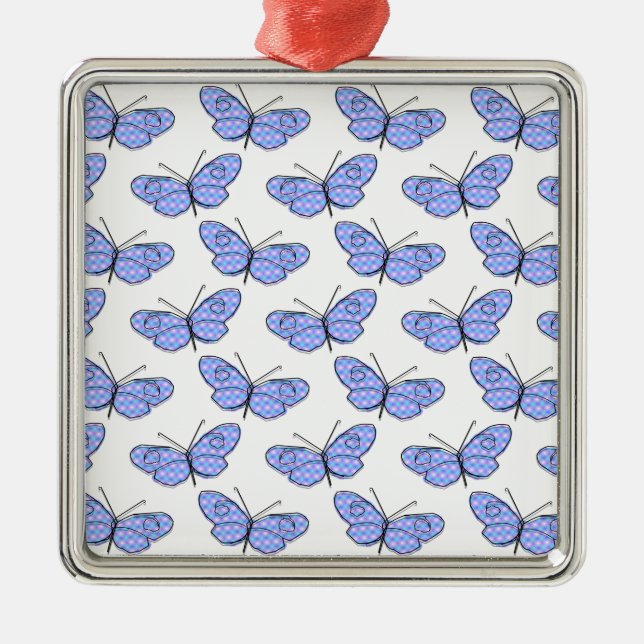 Ornement Métallique Motif de papillon cosmique (Devant)