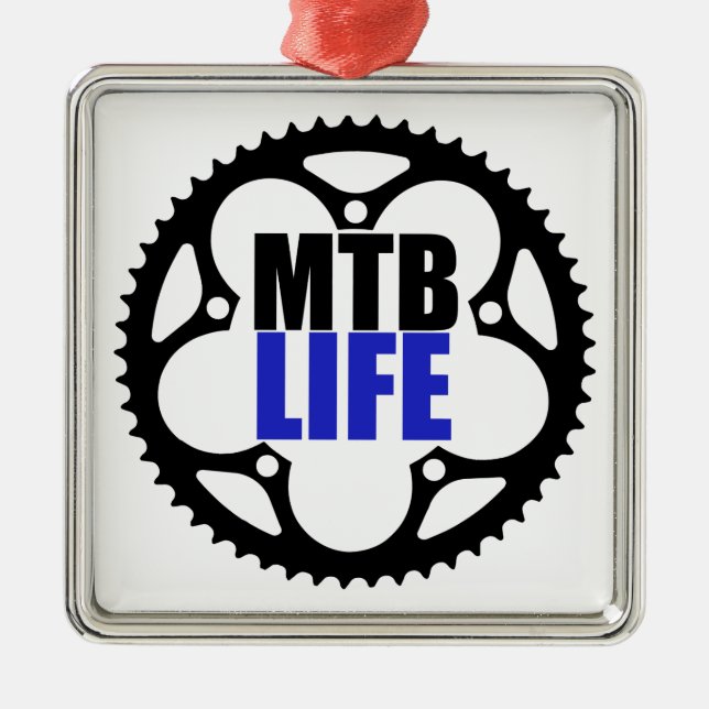 Ornement Métallique Mountain Bike Life (Devant)