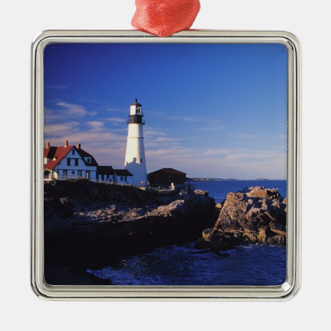 Ornement Métallique NA, USA, Maine. Phare de Portland Head. (Devant)
