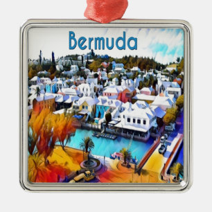 Ornement Métallique Neon Pop Art Bermudes