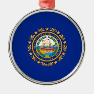 Ornement Métallique New Hampshire State Flag Design