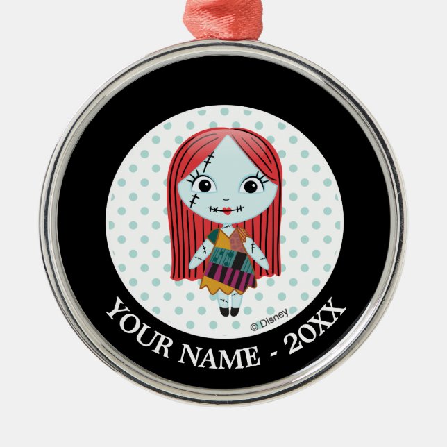 Ornement Métallique Nightmare Before Christmas | Sally Emoji (Devant)