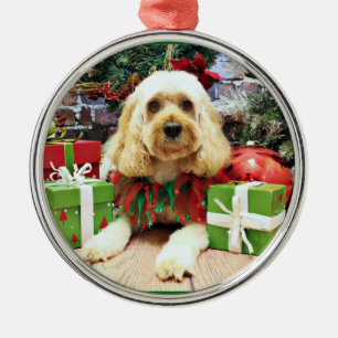Ornement Métallique Noël - Cockapoo - ami