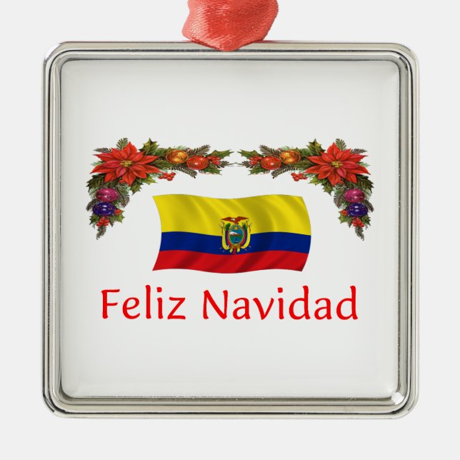 Ornement Métallique Noël de l'Equateur (Devant)