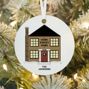 Ornement Métallique Nouvelle Maison Noël