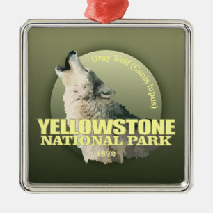 Ornement Métallique NP de Yellowstone (Loup gris) TNO