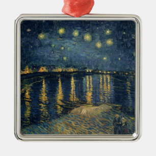 Ornement Métallique Nuit étoilée de Vincent van Gogh au-dessus du