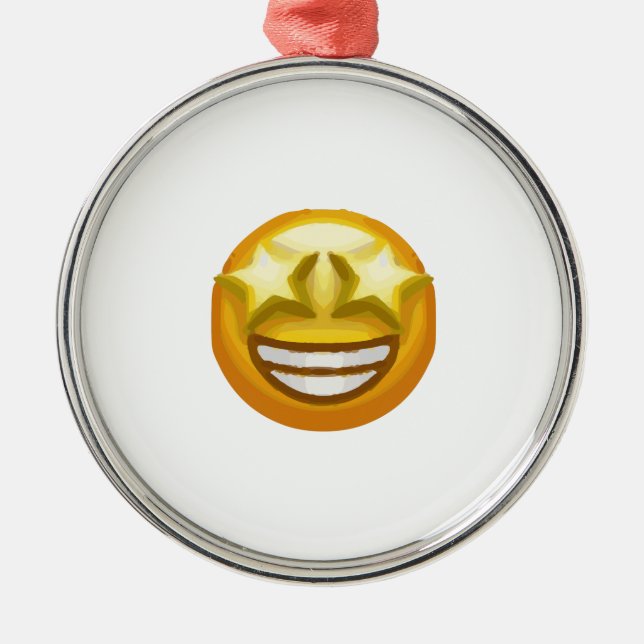 Ornement Métallique oeil étoile émoji (Devant)