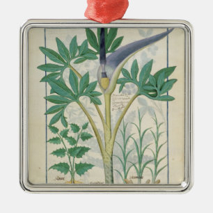 Ornement Métallique Orchidée